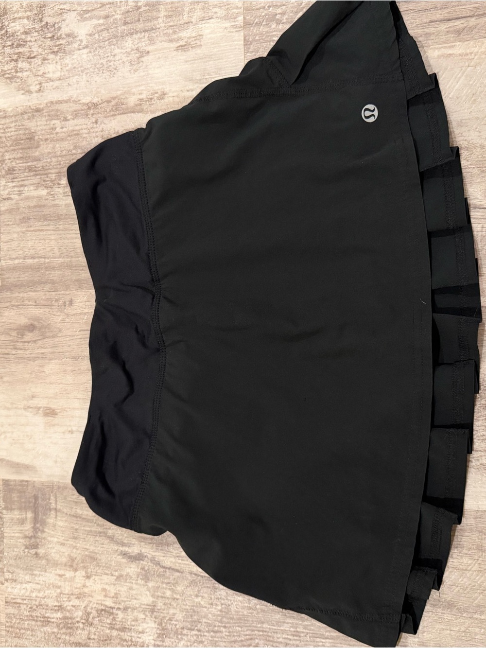 lululemon athletica Black Circle Skirt with Pleated Edge